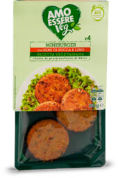 Miniburger vegetariani con semi di zucca e lino