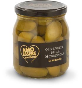Olive verdi Bella di Cerignola in salamoia