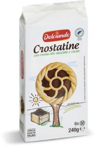 Crostatine con crema alle nocciole e cacao