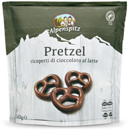 Pretzel ricoperti di cioccolato al latte