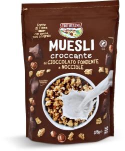 Muesli croccante al cioccolato fondente e nocciole