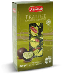Praline con ripieno cremoso al pistacchio