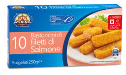 Bastoncini di filetti di salmone surgelati 10 pezzi