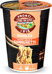 Noodles gusto aglio e gamberetti