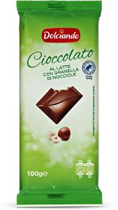Tavoletta cioccolato al latte con granella di nocciole