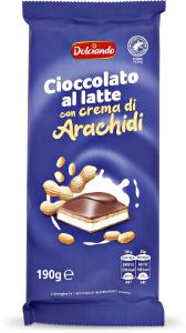 Cioccolato al latte con crema di arachidi