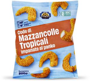 Code di mazzancolle tropicali impanate al panko surgelate