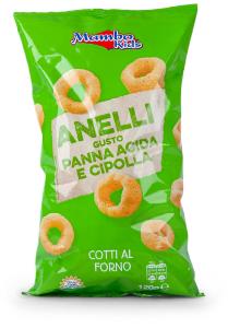 Patatine anelli gusto panna acida e cipolla