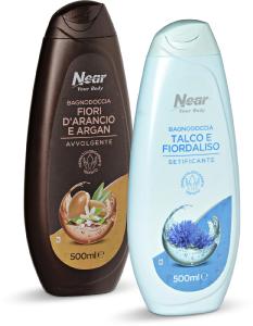 Bagnoschiuma fiori d'arancio e argan/talco e fiordaliso