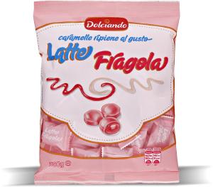 Caramelle ripiene al gusto latte fragola