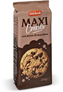Biscotti maxi cookies con gocce di cioccolato