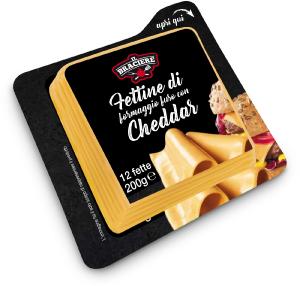 Fettine di formaggio fuso con cheddar