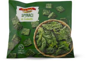 Spinaci a cubetti surgelati