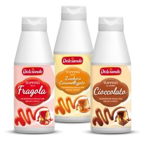 Topping alla fragola/zucchero caramellato/cioccolato
