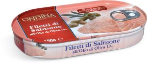 Filetti di salmone all'olio di oliva 19%