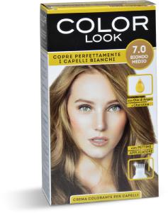 Crema colorante per capelli 7.0 biondo medio