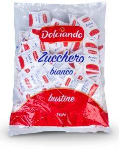 Zucchero bianco in bustine