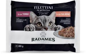 Filettini in gelatina con tonno/con salmone per gatti