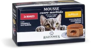 Mousse cuore morbido manzo/pollo per gatti