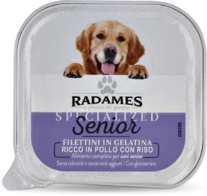 Filettini in gelatina ricco in pollo con riso per cani