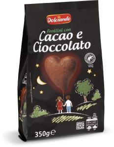 Biscotti frollini con cacao e cioccolato