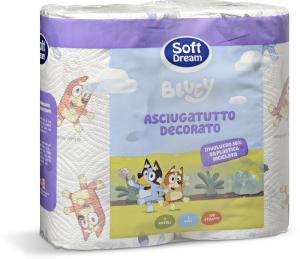 Asciugatutto decorato 2 rotoli - Bluey