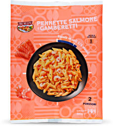 Pennette al salmone e gamberetti surgelate