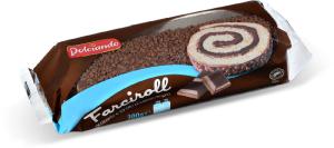 Torta rotolo Farciroll ricoperto e farcito al cacao magro
