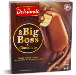 Gelato al gusto vaniglia ricoperto di cioccolato al latte 3 pezzi