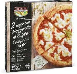 Pizze con "Mozzarella di Bufala Campana DOP" surgelate