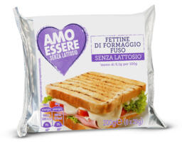 Fettine di formaggio fuso senza lattosio