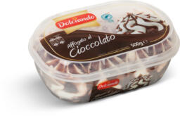 Vaschetta gelato affogato al cioccolato