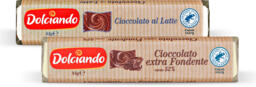 Barretta di cioccolato al latte / extra fondente