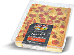 Focaccia fresca con pomodorini