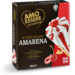 Coni gelato amarena 6 pezzi
