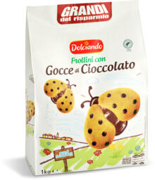 Biscotti frollini con gocce di cioccolato