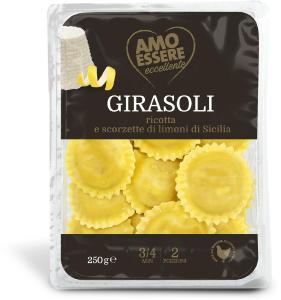 Ravioli girasoli al "Gorgonzola DOP" con mascarpone e noci
