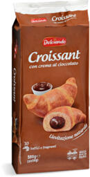 Croissant con crema al cioccolato