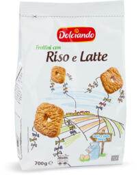 Biscotti frollini con riso e latte
