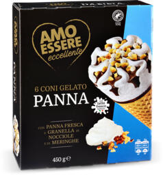 Coni gelato panna 6 pezzi