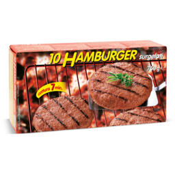 Hamburger di bovino surgelati 10 pezzi