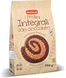 Biscotti frollini integrali con cioccolato
