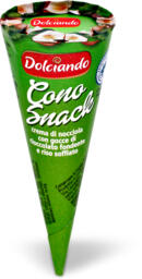 Mini cono snack alla nocciola