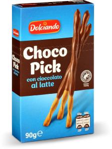 Snack bastoncini Choco Pick con cioccolato al latte