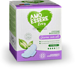 Assorbenti giorno con ali 100% cotone biologico