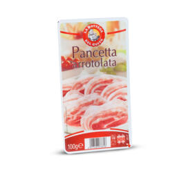 Pancetta arrotolata a fette