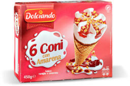 Coni gelato con amarena 6 pezzi
