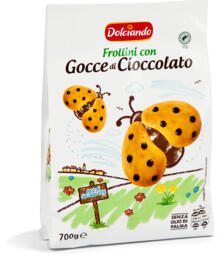 Biscotti frollini con gocce di cioccolato