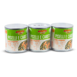 Piselli e carote al vapore