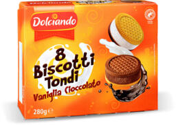 Biscotti gelato con vaniglia e cioccolato